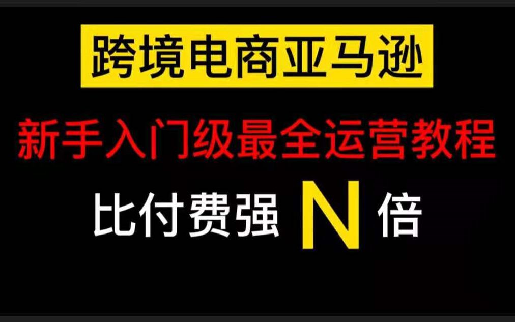 冒死上传!零基础亚马逊运营课程合集,亚马逊跨境电商入门教程(纯干货,超详细!)哔哩哔哩bilibili