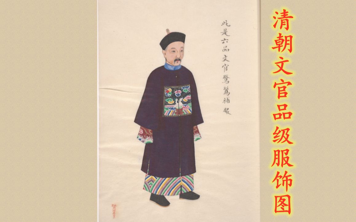 活动作品清朝文官品级服饰图周培春民俗画系列