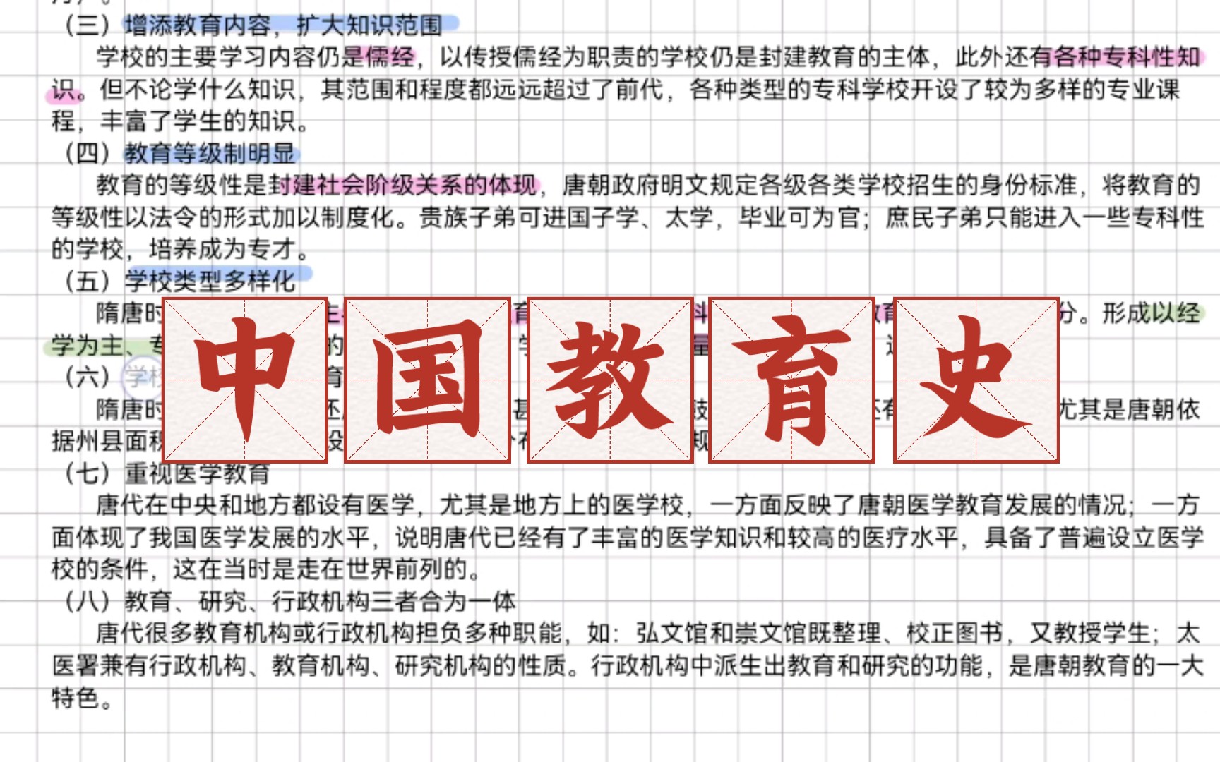 隋唐时期教育制度的特点哔哩哔哩bilibili