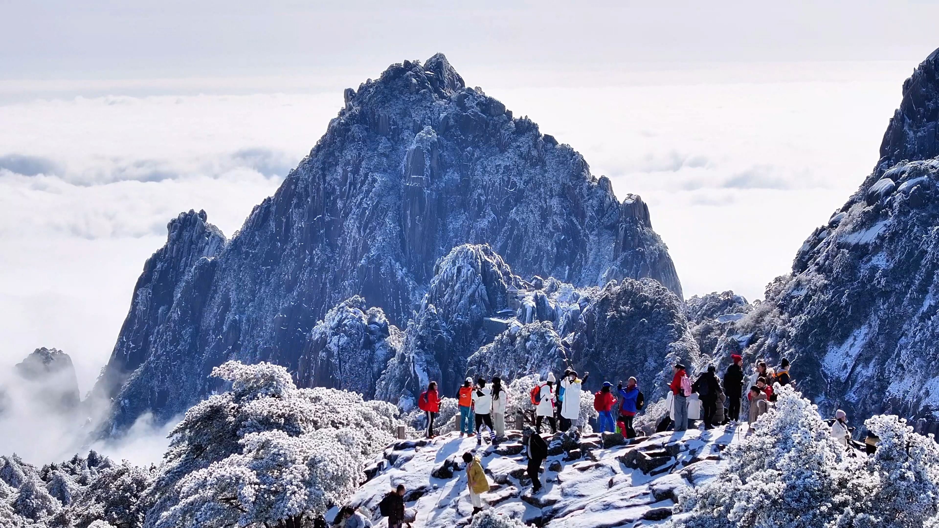 游黄山雪景美篇图片