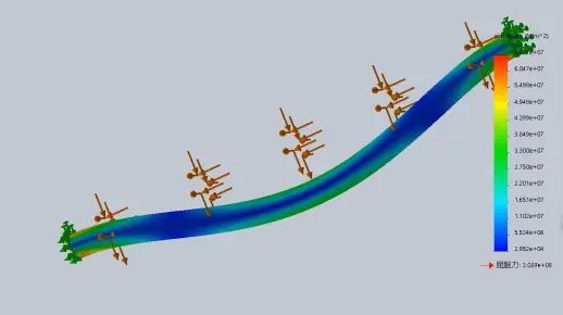 运用SolidWorks演示《材料力学》弯曲变形