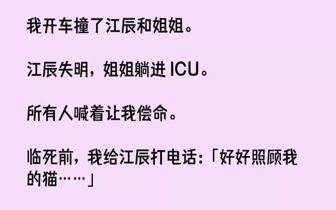 【完结文】我开车撞了江辰和姐姐.江辰失明,姐姐躺进ICU.所有人喊着让我偿命....哔哩哔哩bilibili