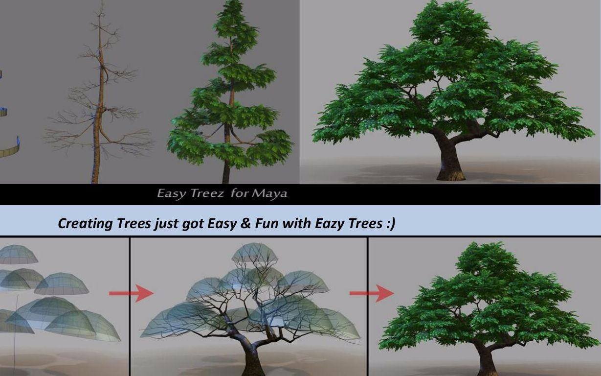 龚老师卡通树木制作插件详细使用教程-猥琐少年叶不修-maya-哔哩哔哩视频