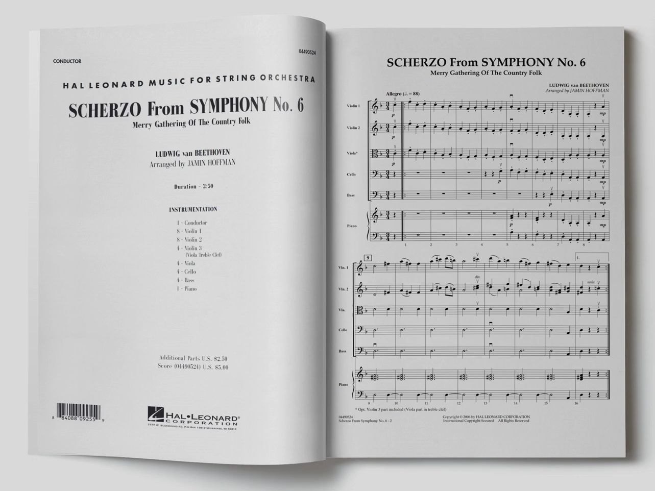 5级交响弦乐作品贝多芬田园交响曲选段 scherzo (from symphony no.