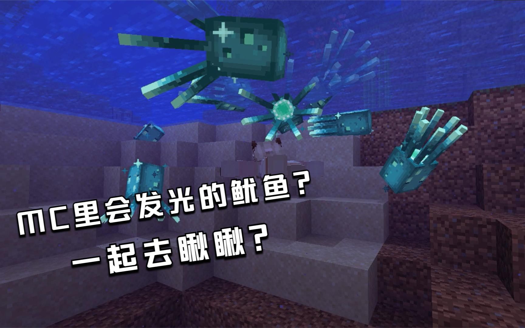 我的世界的鱿鱼会发光还有可将岩浆变为黑曜石的地衣