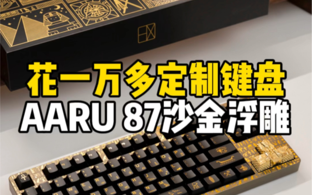 花一万多定制键盘:Helixlab AARU TKL 87沙金浮雕键盘!#客制化键盘 #AARU87 #浮雕键盘哔哩哔哩bilibili