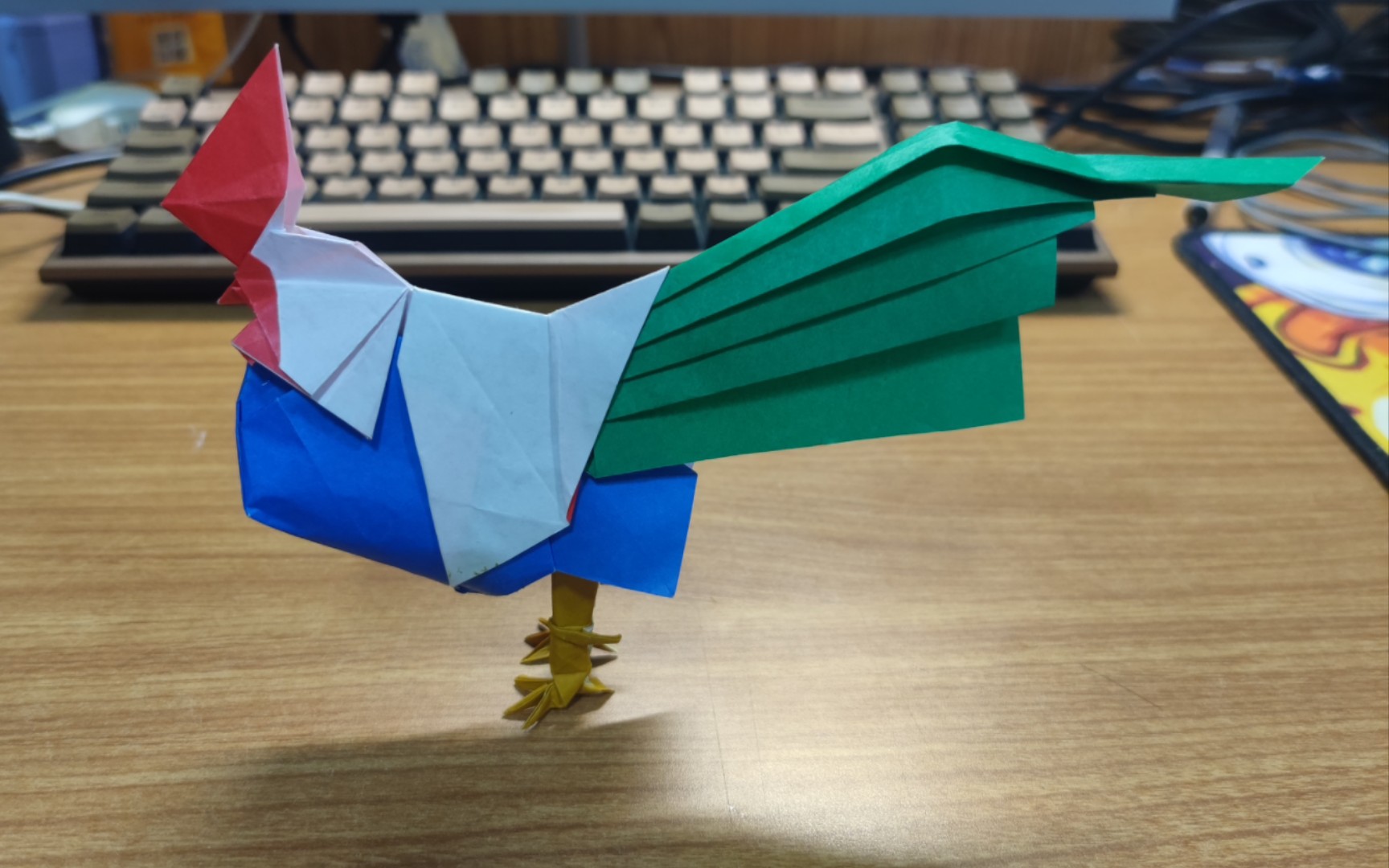 【折纸教程】胜田恭平折纸大公鸡(腿部 上)