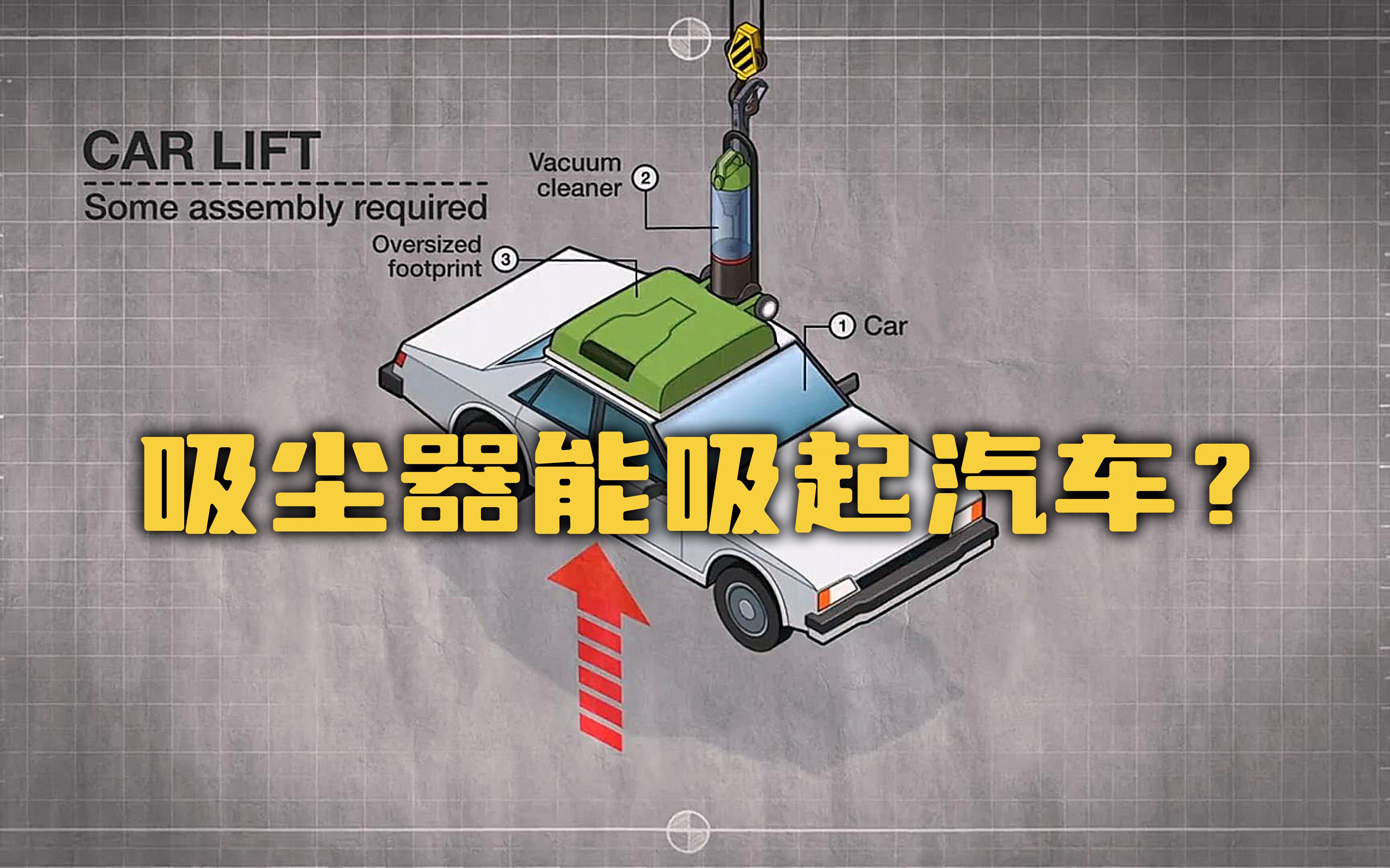 [图]【流言终结者】用1台吸尘器，能把1辆汽车吸起来？