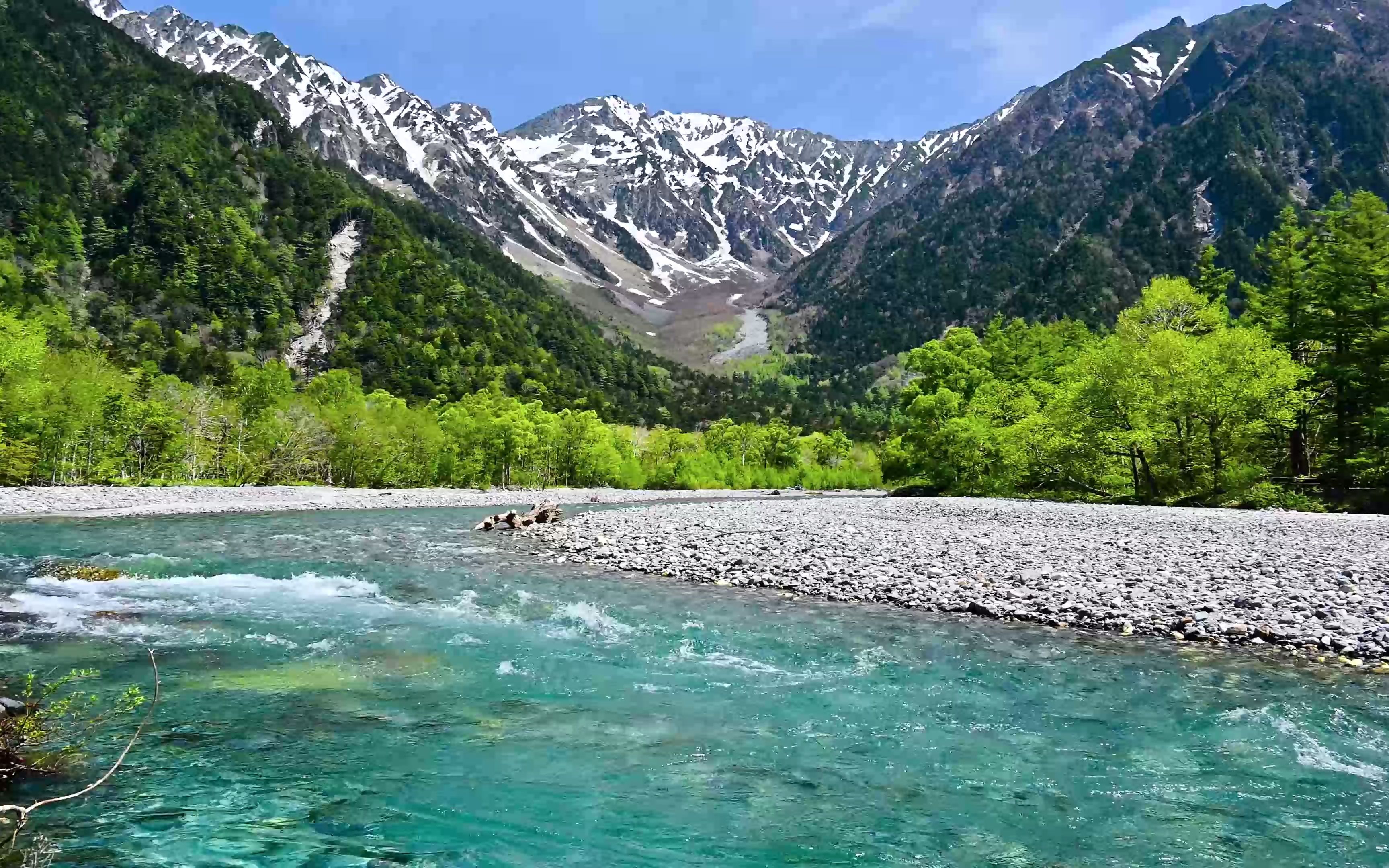 [图]【长野县风景】【4K超清】上高地 新緑 2022年5月下旬 北阿尔卑斯山脉 穂高岳 河童橋 大正池 田代池 4K 自然映像