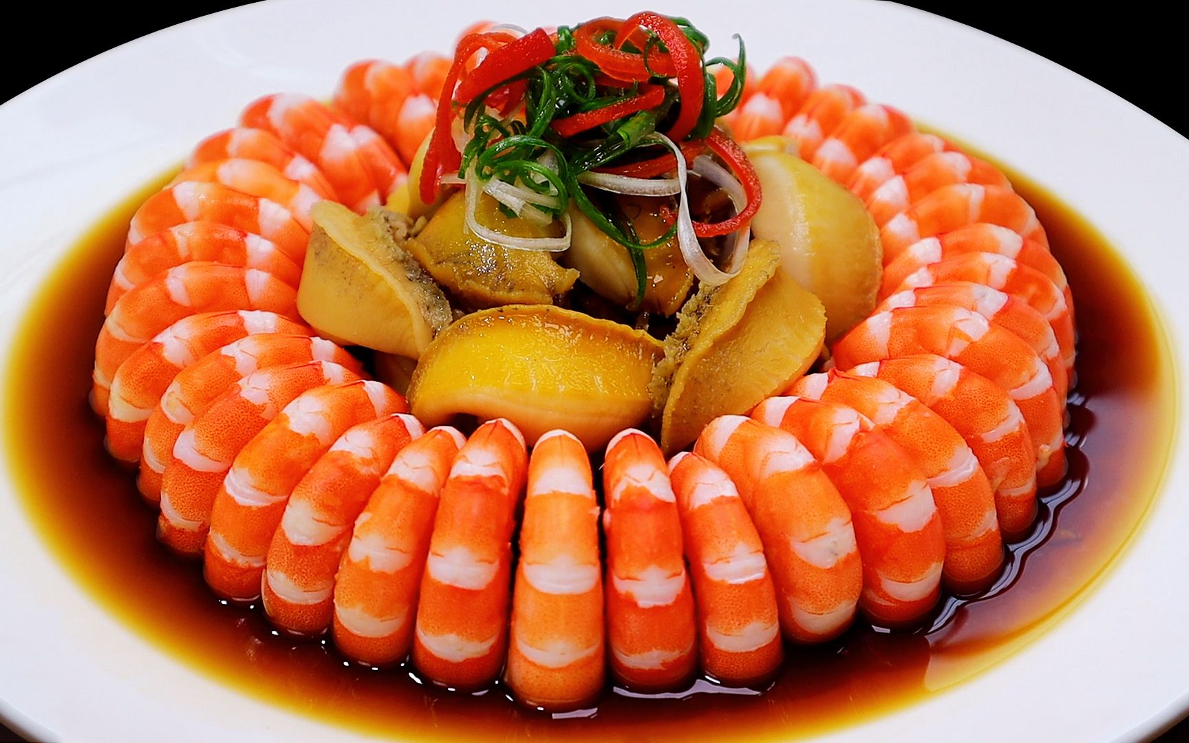 年夜饭负责好看就行了【白灼鲍鱼虾】