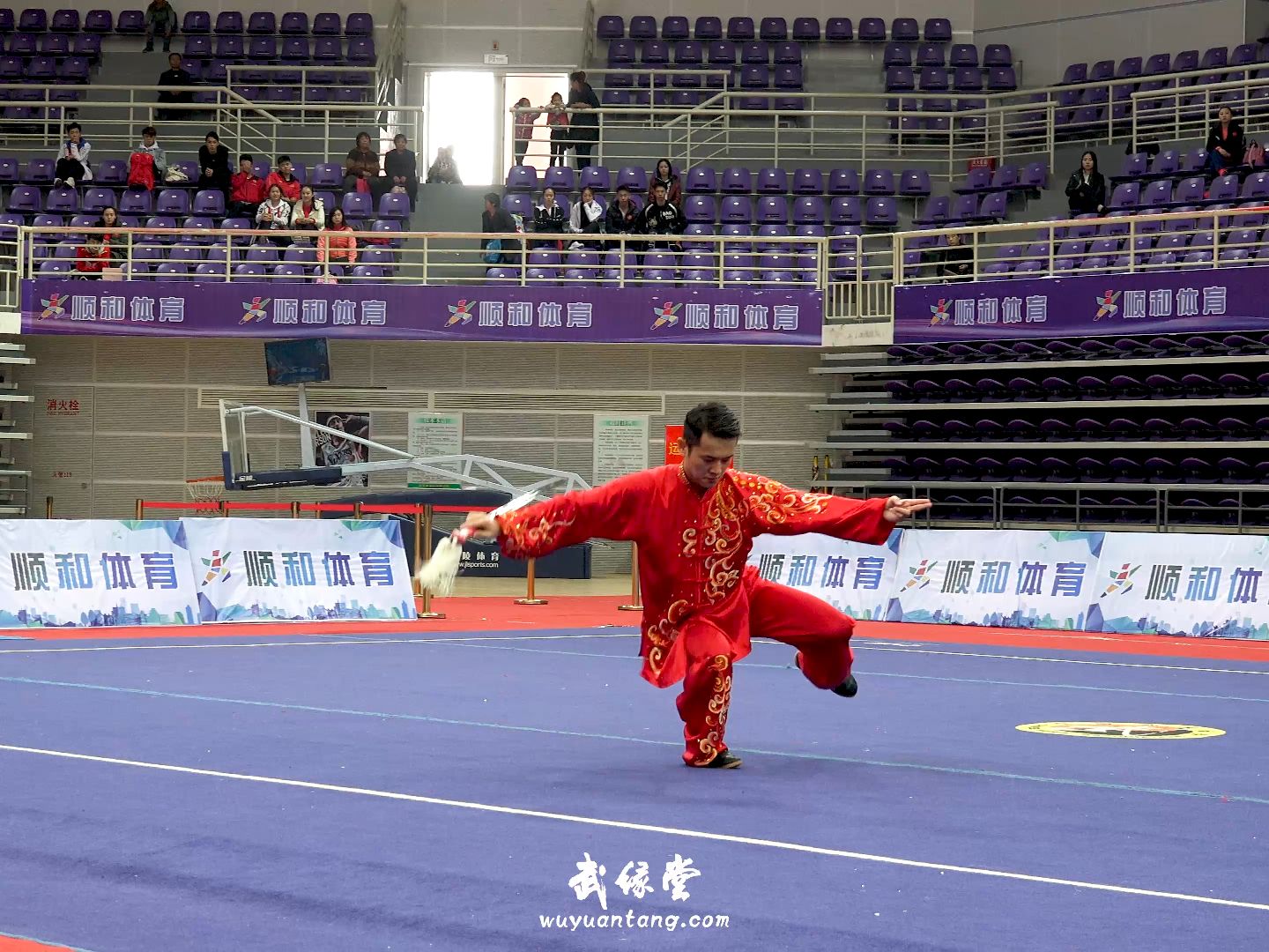 [图]男子太极剑 第5名 山西队 崔碧晖 9.56分 2018年全国武术套路冠军赛