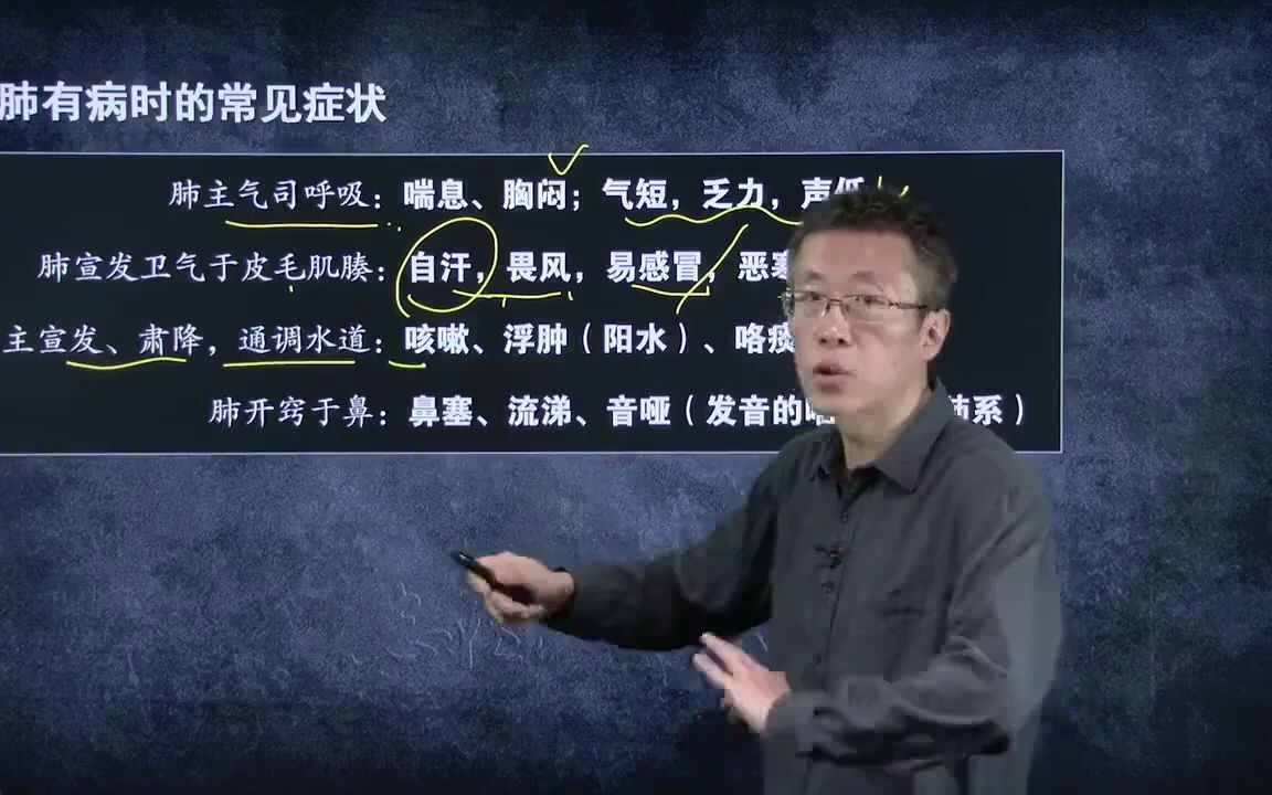 [图]中医诊断学 11·脏腑辩证02 肺大肠辩证，肺病常见症状