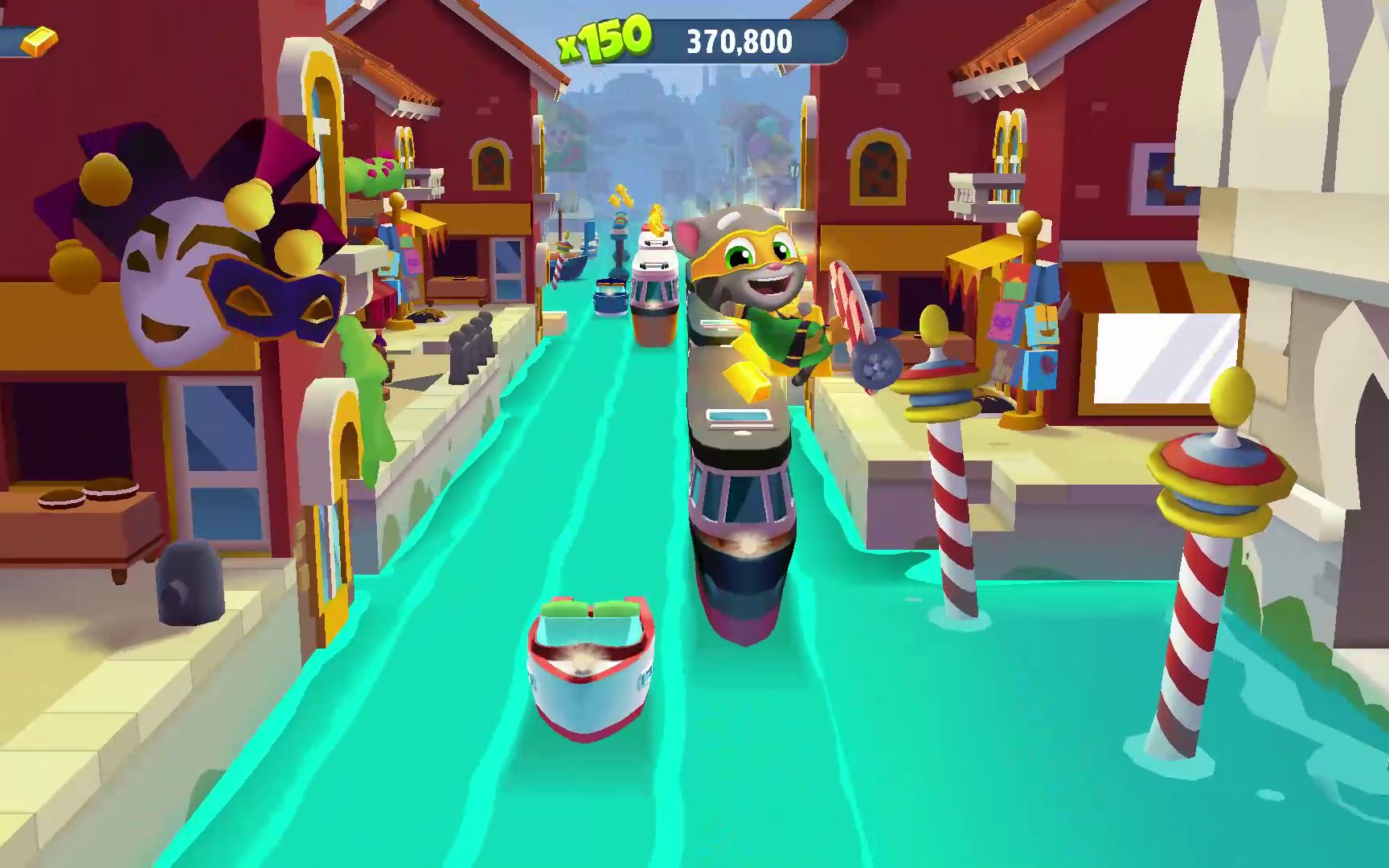 talking tom gold run 汤姆猫跑酷 城镇:初始场景 水城威尼斯