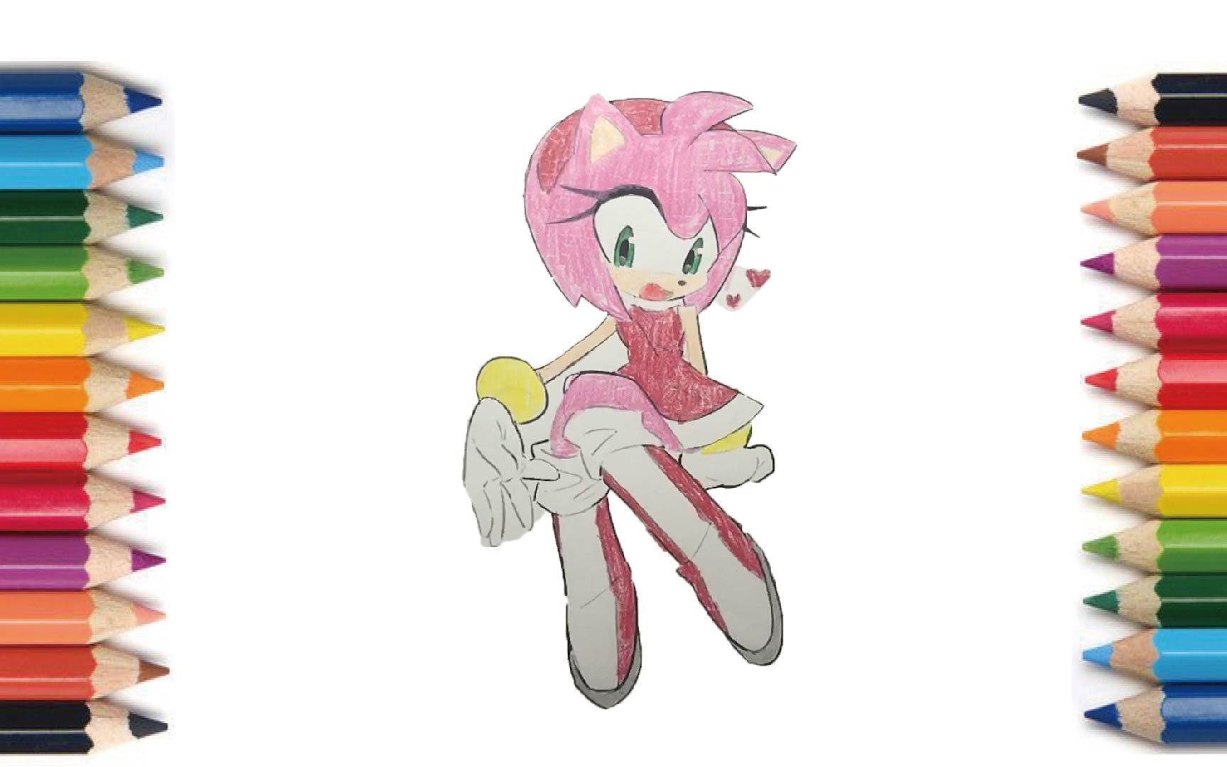 【coloring】amy rose【塗り絵】エミーローズ 【涂色】艾咪·罗斯