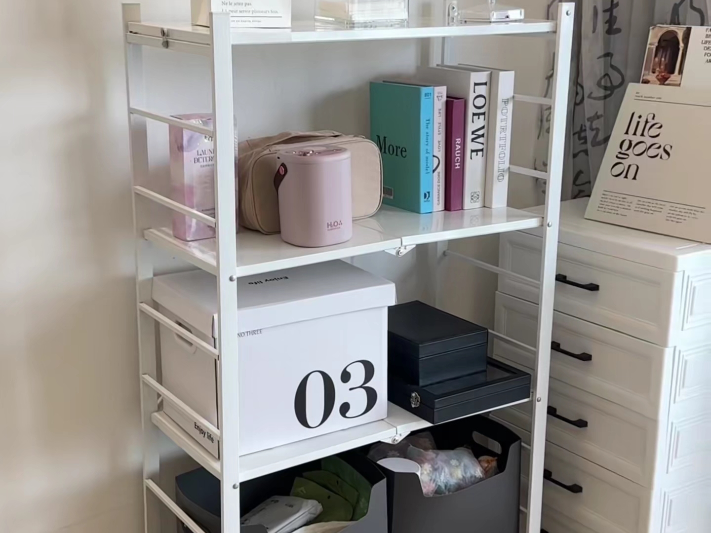 有些东西你不按照它的出厂设置用,没想到意外好用的操作 #折叠收纳架