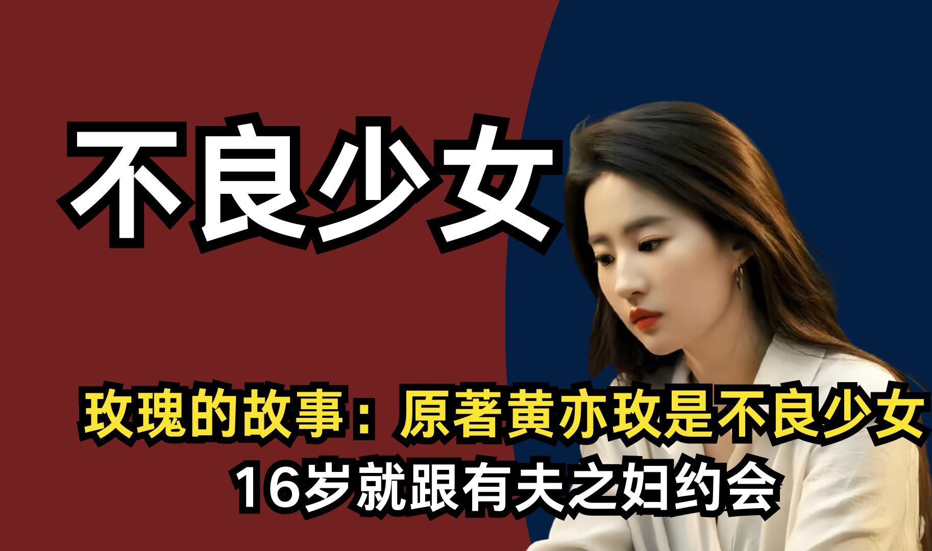 玫瑰的故事:原著黄亦玫,16岁就跟有妇之夫约会,破坏别人家庭哔哩哔哩bilibili