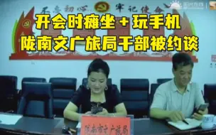 Download Video: 陇南文旅局干部问政直播中玩手机，副厅长当场痛批