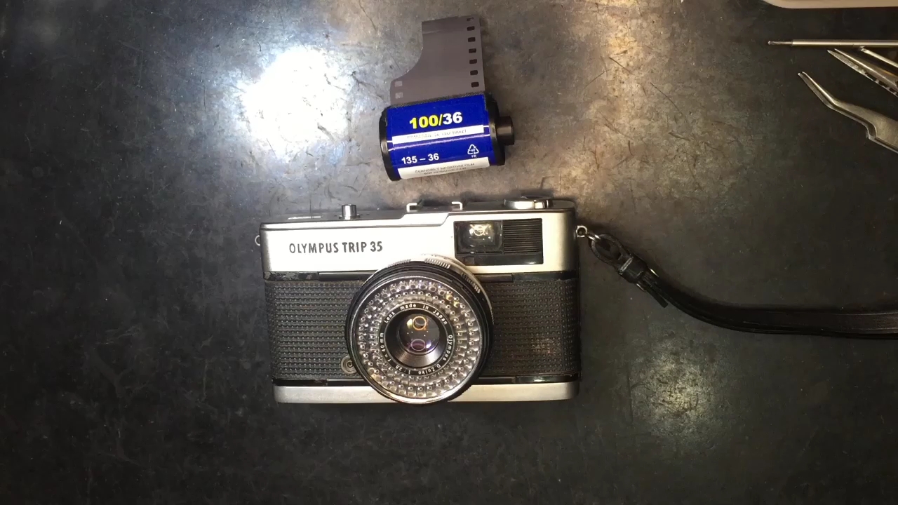 奥林巴斯Olympus trip35 旁轴胶片相机 初学者入门~1 关注公众号和店铺~中古相机哔哩哔哩bilibili