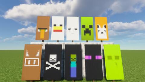 如何用旗帜做出各种动物 Mc旗帜教学第十一期 哔哩哔哩 Bilibili