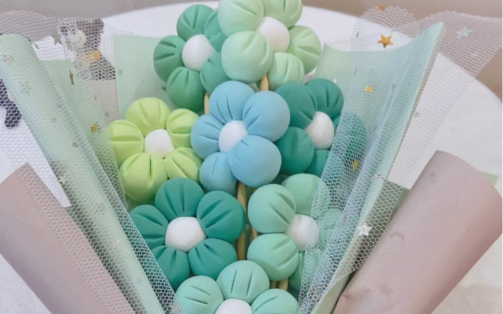 diy一束超轻粘土花束98送给闺蜜呀!超简单