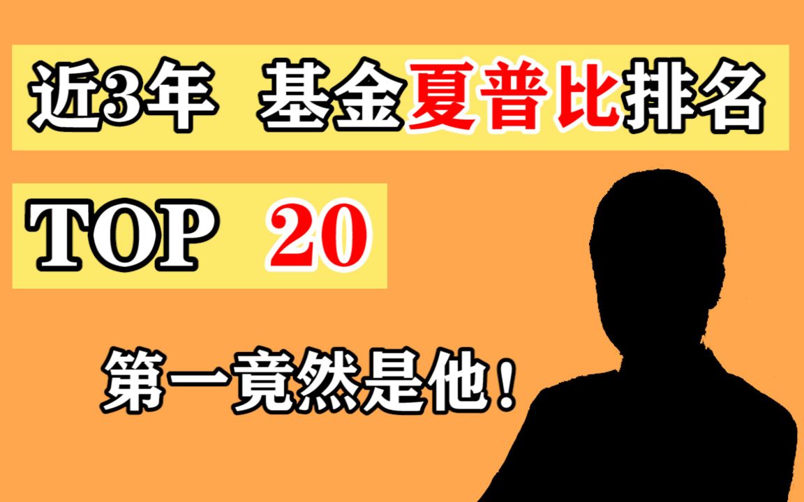 【选基必看】近3年夏普比最高的20支偏股型基金,第一名竟然是他!哔哩哔哩bilibili