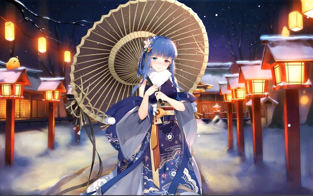 碧蓝航线【伊吹】浴衣live2d鉴赏_哔哩哔哩_bilibili