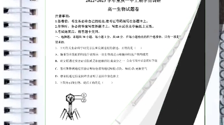 【全科】2023重庆市第一中学校高一上学期12月月考哔哩哔哩bilibili