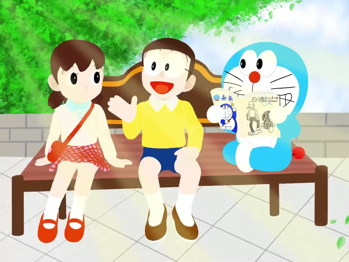 procreateipadpro画画大雄静香哆啦a梦