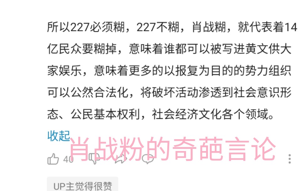 肖战粉丝的奇葩言论