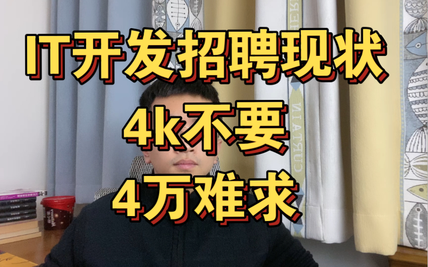 IT开发招聘现状:4k不要,4万难求[直播答疑]哔哩哔哩bilibili