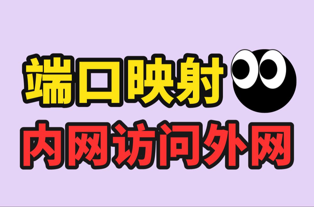 【网工技术】内网映射到外网原来这么简单?小白也能学会的端口映射技术:原理/配置/实战!哔哩哔哩bilibili