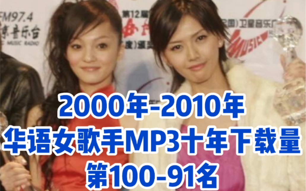 [图]【华语女歌手】MP3十年下载量前100名【第一集】第100-91名