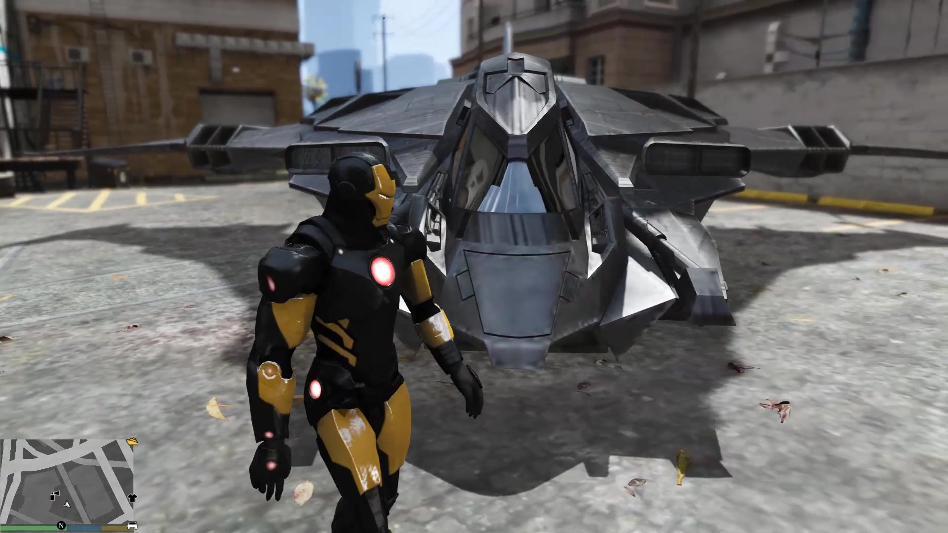 gta5 蝙蝠侠有个飞行器,我去军事基地试飞下_哔哩哔哩_bilibili