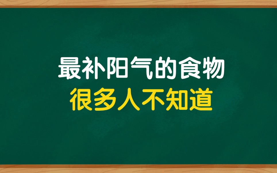 最补阳气的食物,很多人不知道哔哩哔哩bilibili