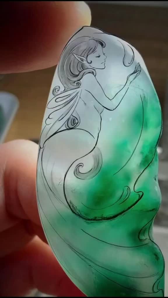 翡翠蝴蝶仙子翡翠真美