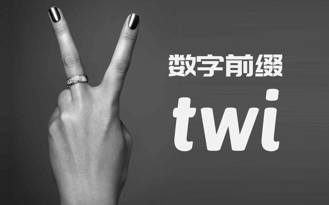 【前缀】twi 二 | 数字前缀 2哔哩哔哩bilibili