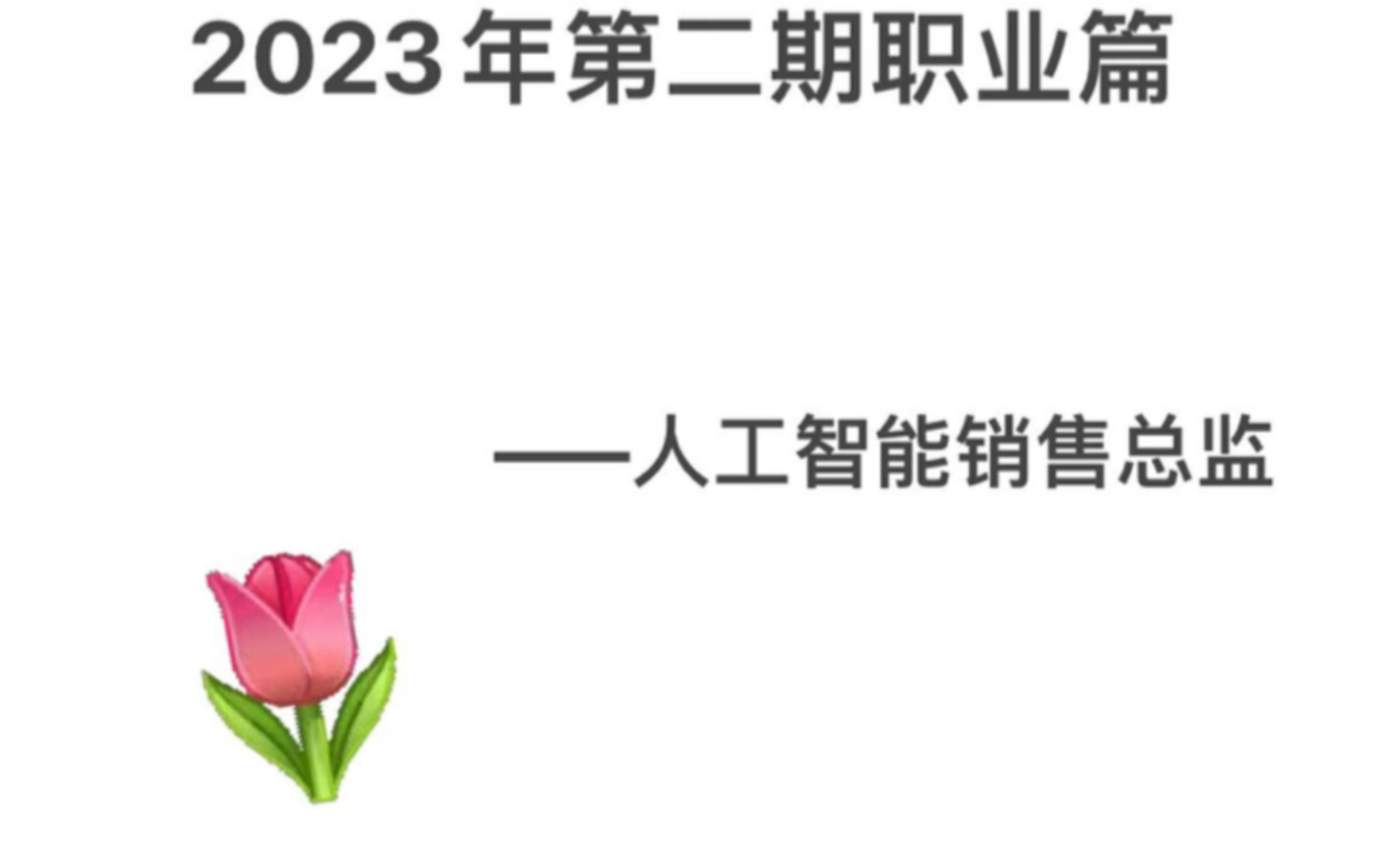 2023年职业分享第二期——人工智能销售总监哔哩哔哩bilibili