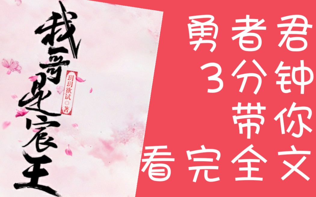 【3分钟看完一本言情】第一期 我哥是宸王(重生)作者玥玥欲试@晋江文学城哔哩哔哩bilibili