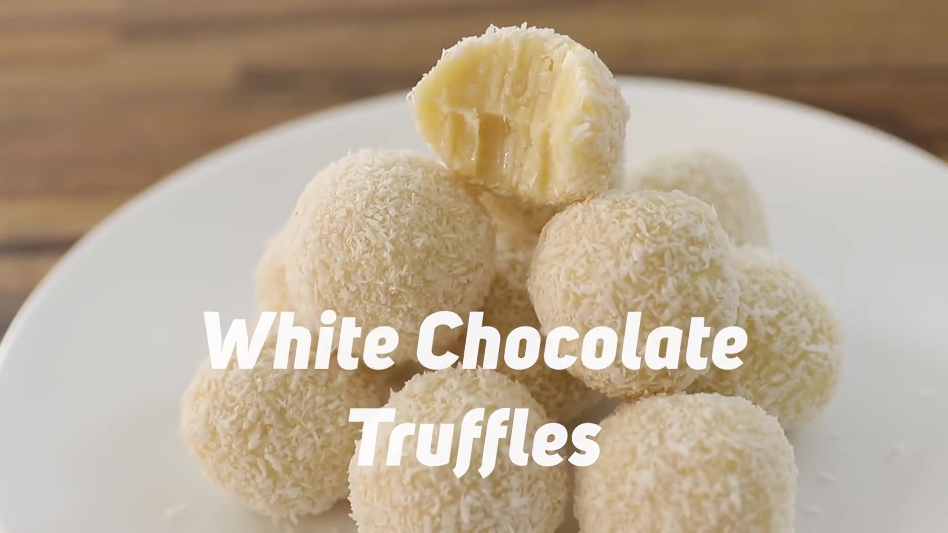 【the cooking foodie】松露形椰蓉白巧克力球 white chocolate