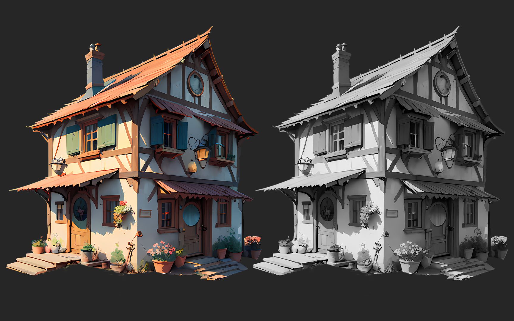 【3dmax教程】偏写实风格房子制作全流程,三小时教你场景建模核心