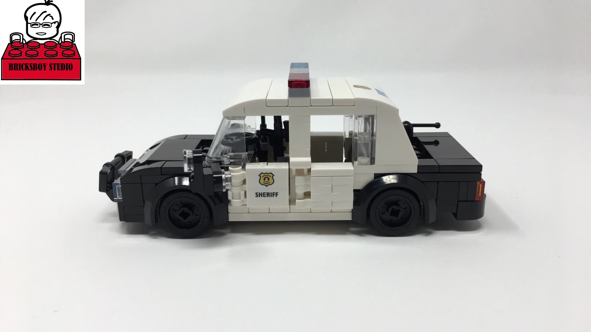 乐高 拼搭教学 美国警车 lego moc#9 police car(usa style stop