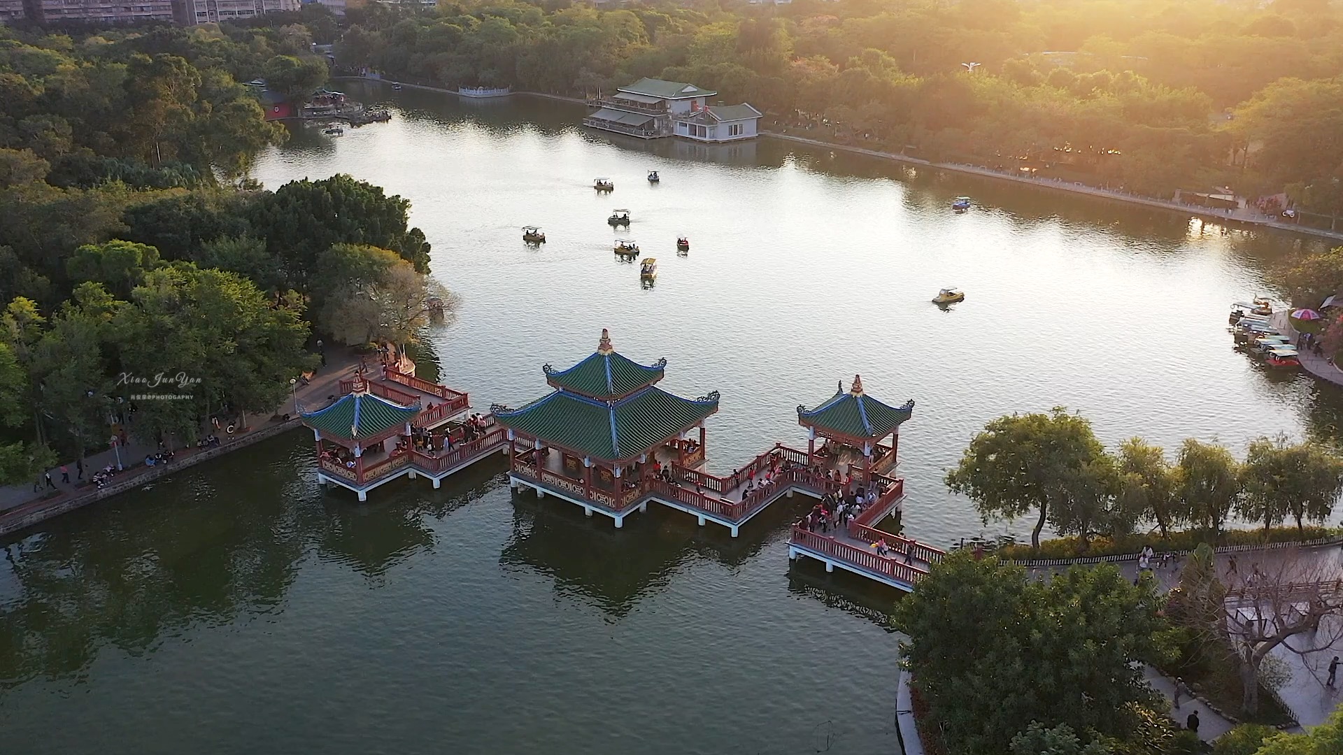 航拍汕头中山公园