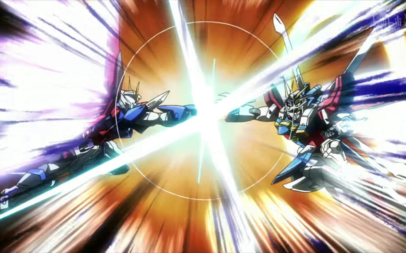 高达vs命运vs神高达近战机体间的对战