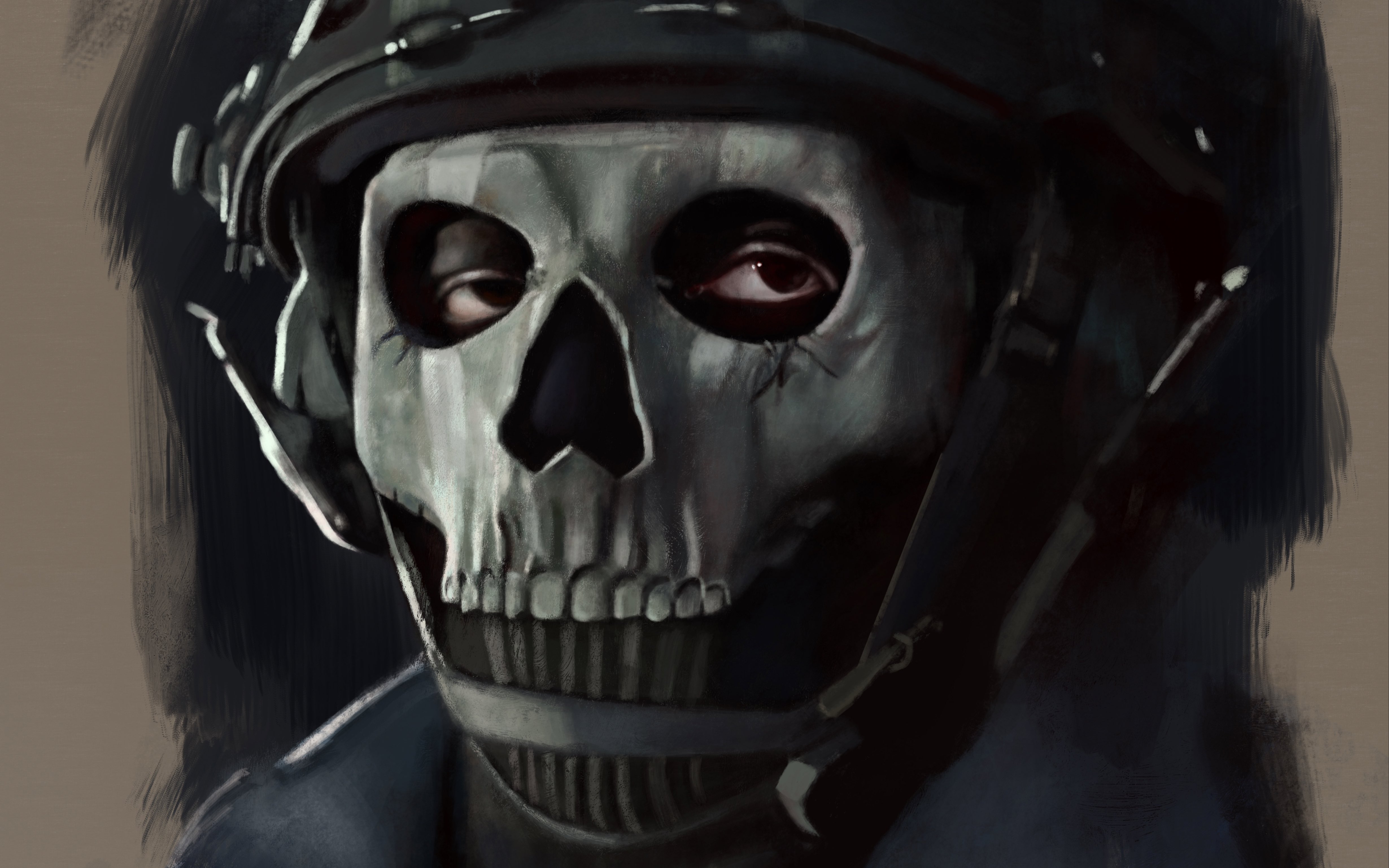 【procreate】ghost经典翻白眼,这个表情真的哈哈哈