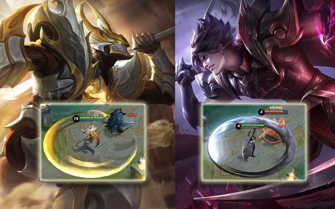 白起新版白色死神与星夜王子对比多加点特效就完美了王者荣耀