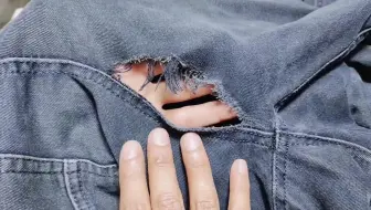 一个无痕修补裤裆的方法 学会这个方法可以完美修复破洞的牛仔裤
