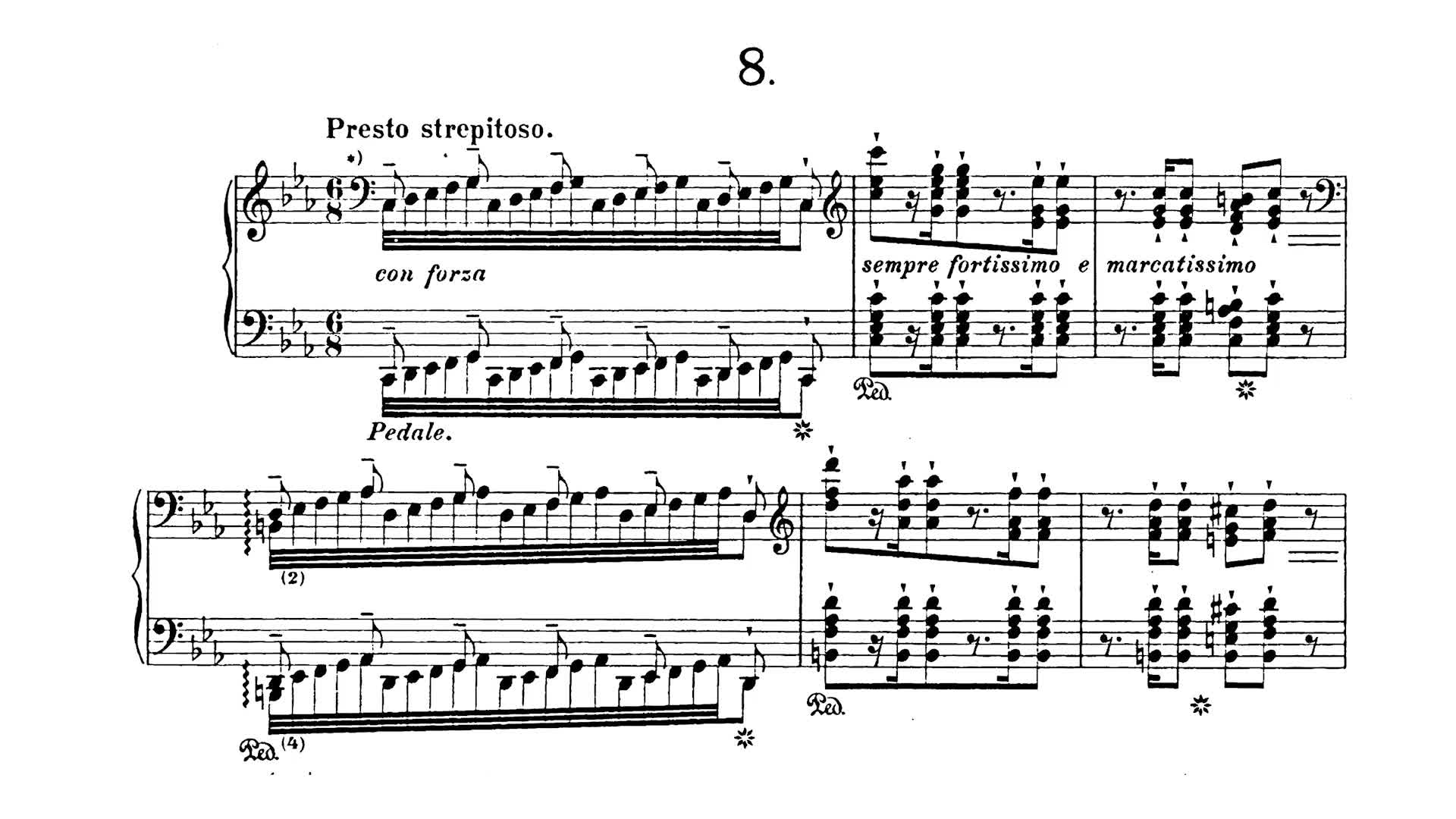 【原版】李斯特-12首大练习曲 s.137 第八首 "狩猎"