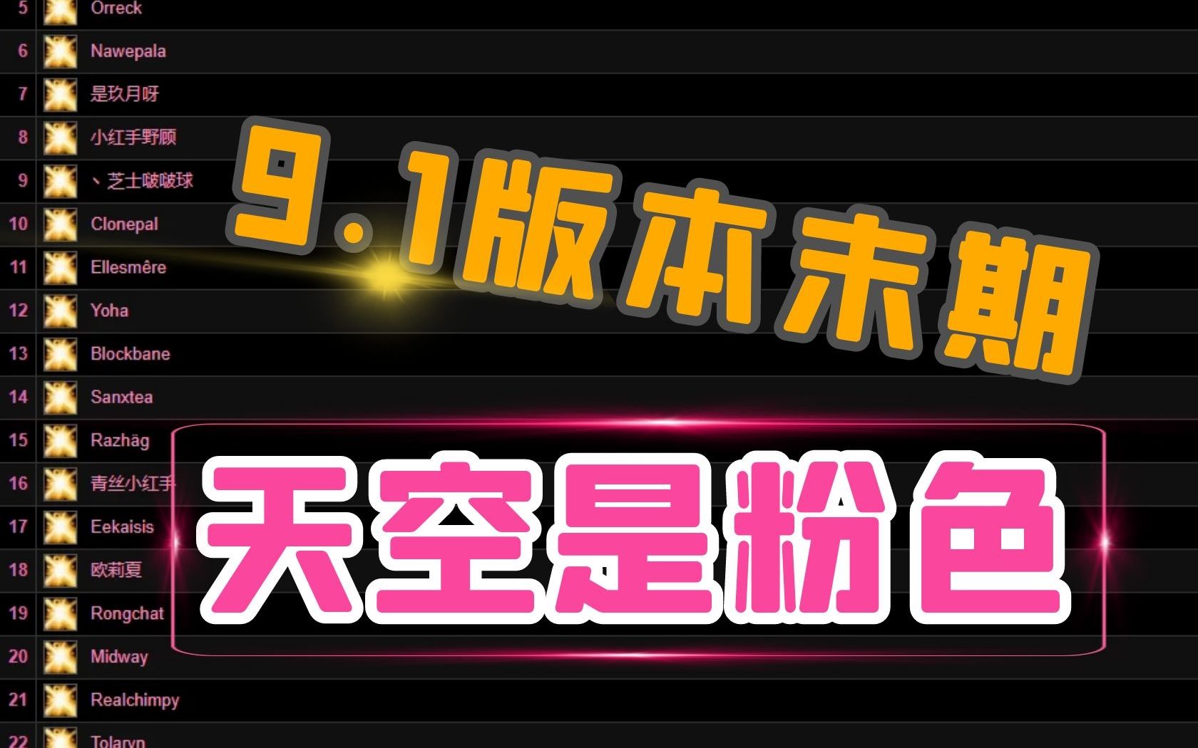 [图]【老司机】最后的狂欢，版本末期团队大秘境各职业专精排行（魔兽世界9.1暗影国度）