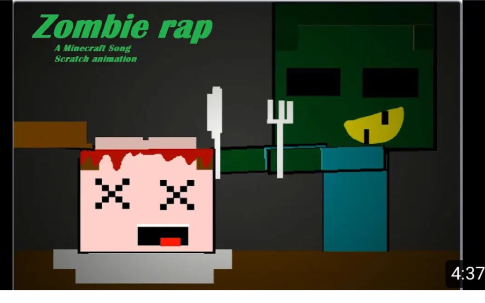 僵尸说唱我是僵尸一首我的世界歌曲scratch动画