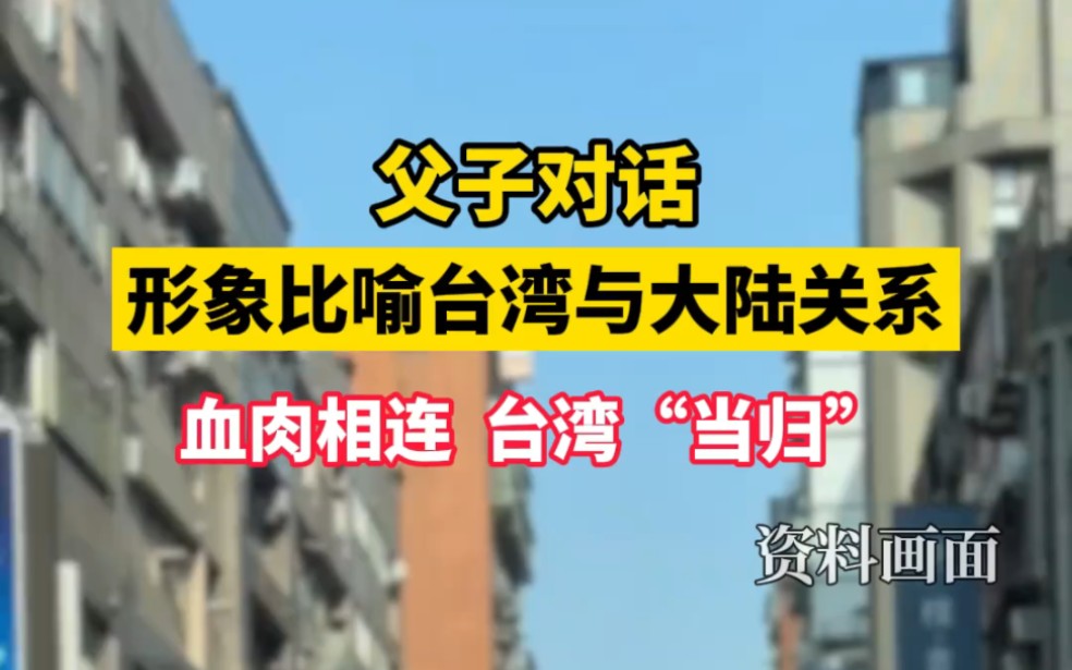 父子对话形象比喻台湾与大陆关系,血肉相连 台湾“当归”哔哩哔哩bilibili